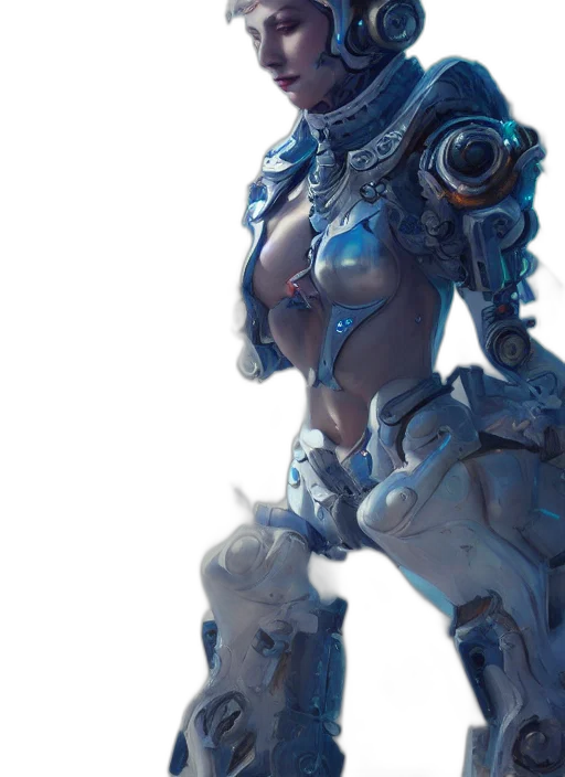 robot, dress, weapon, face transparent PNG cut-out