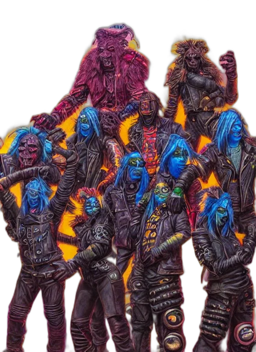 jacket, staff, concept art, cyberpunk transparent PNG cut-out