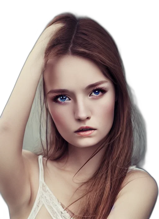 face, jewelry, hair, dress transparent PNG cut-out