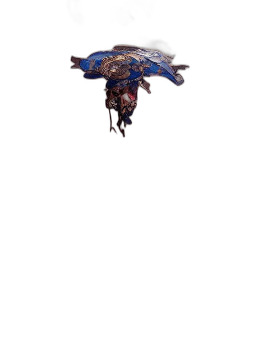 umbrella, hat, creature, dragon, pixel art, concept art, 3d render, photorealistic transparent PNG cut-out
