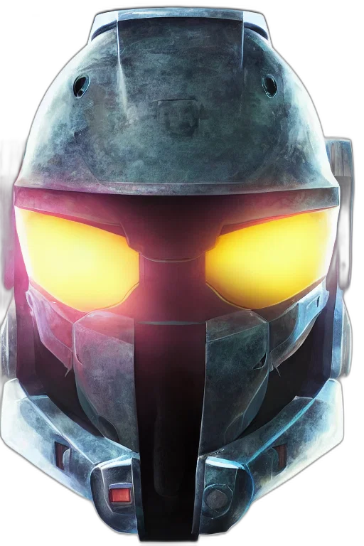 robot, face, mask, concept art transparent PNG cut-out