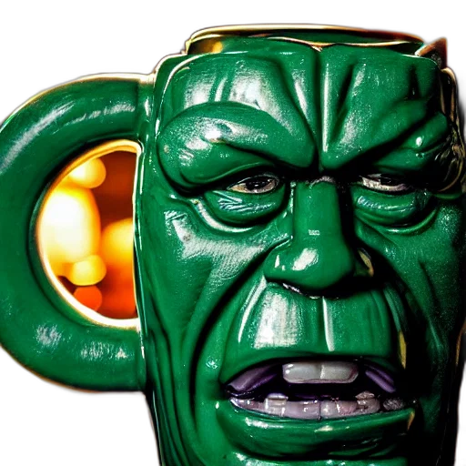mask, face, weapon, comic book art, 3d render, green, closeup, photorealistic transparent PNG cut-out