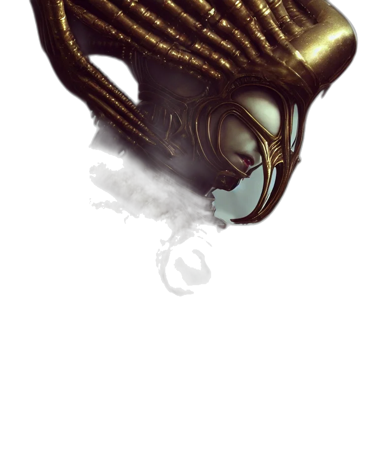 mask, crown, creature, hat, concept art, fantasy art, pixel art, comic book art transparent PNG cut-out