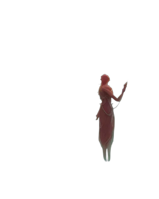 dress, staff, robot, creature transparent PNG cut-out