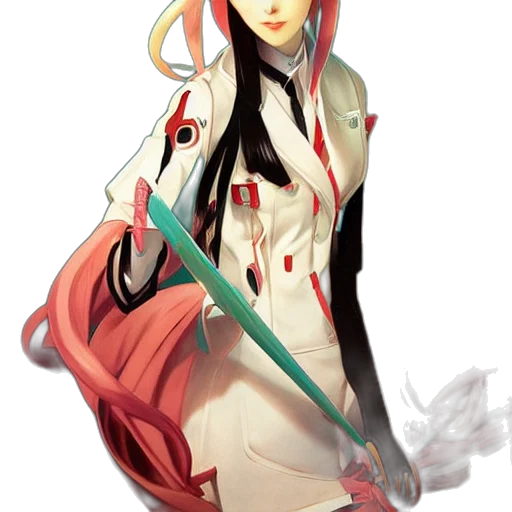 staff, sword, weapon, concept art, fantasy art, anime, 3d render, red transparent PNG cut-out