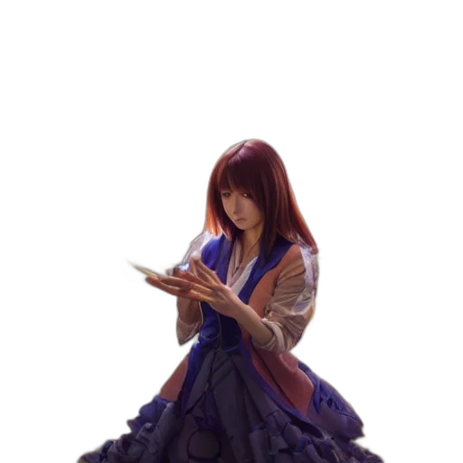 dress, jacket, jewelry, staff transparent PNG cut-out