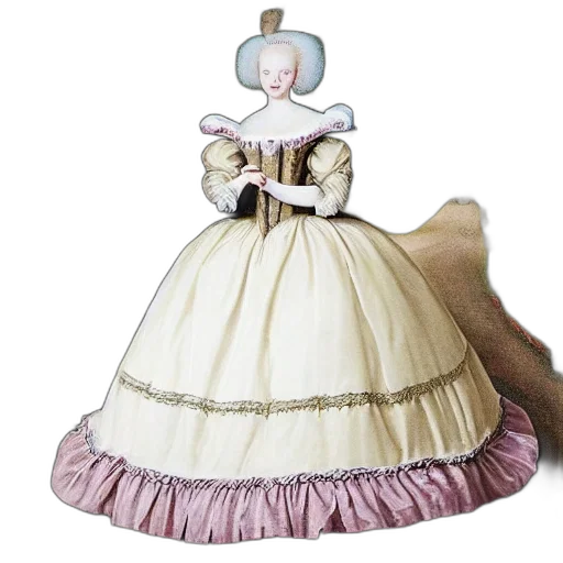 dress, hat, crown, staff transparent PNG cut-out