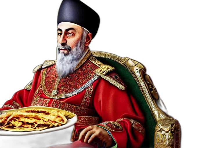 food, crown, photorealistic, sultan transparent PNG cut-out