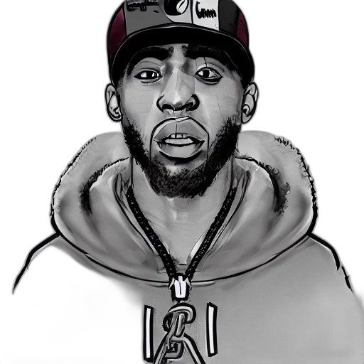 jacket, cartoon, photorealistic, concept art, comic book art, concept, art, rapper transparent PNG cut-out