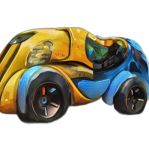 car, concept art, 3d render, photorealistic transparent PNG cut-out