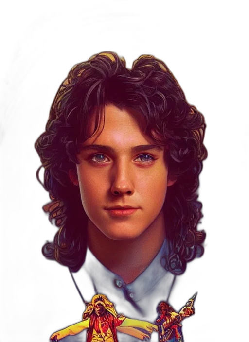 hair, face, photorealistic, cartoon transparent PNG cut-out