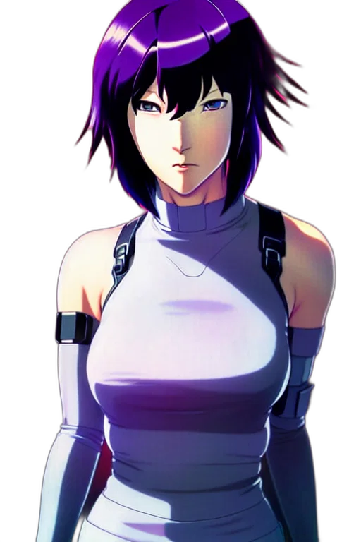 robot, face, weapon, staff, concept art, cyberpunk, anime, comic book art transparent PNG cut-out