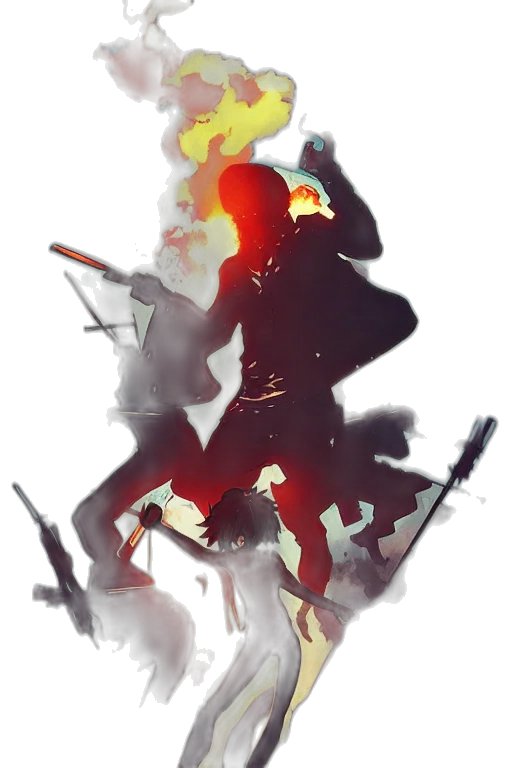weapon, sword, staff, jacket transparent PNG cut-out