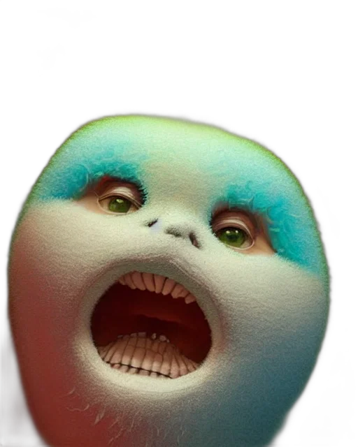 face, creature, mask, 3d render transparent PNG cut-out