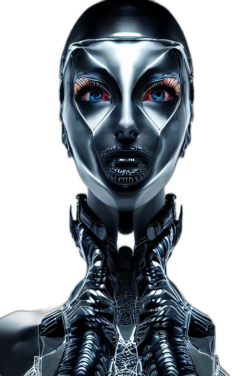 robot, face, mask, creature transparent PNG cut-out