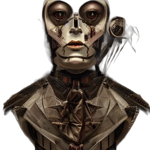 mask, face, robot, creature transparent PNG cut-out