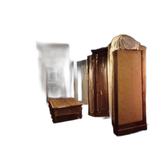 furniture, bottle, crown, 3d render, concept art, photorealistic, backrooms transparent PNG cut-out