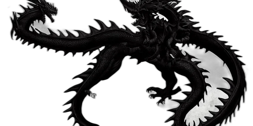 dragon, creature, animal, weapon, fantasy art, concept art, 3d render, photorealistic transparent PNG cut-out