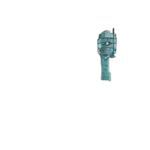 robot, staff, weapon, mask, pixel art, 3d render, concept art, vaporwave transparent PNG cut-out