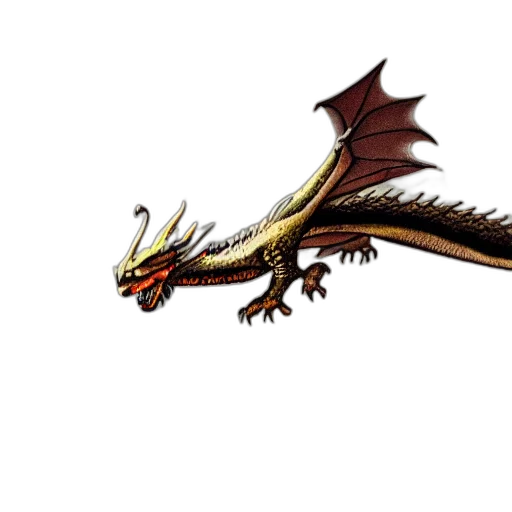 dragon, staff, animal, creature, concept art, fantasy art, pixel art, 3d render transparent PNG cut-out