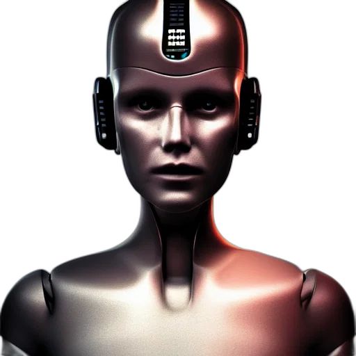 robot, face, mask, cyberpunk transparent PNG cut-out