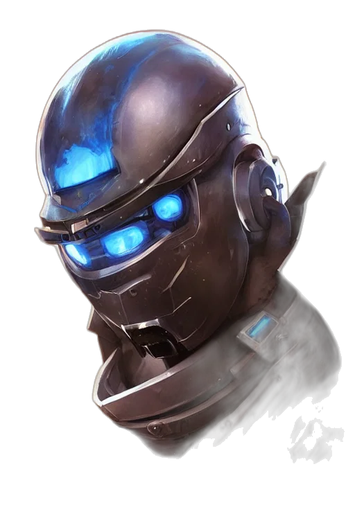 robot, mask, face, concept art transparent PNG cut-out
