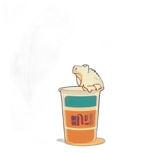 food, dragon, animal, creature, pixel art, concept art, vaporwave, watercolor transparent PNG cut-out