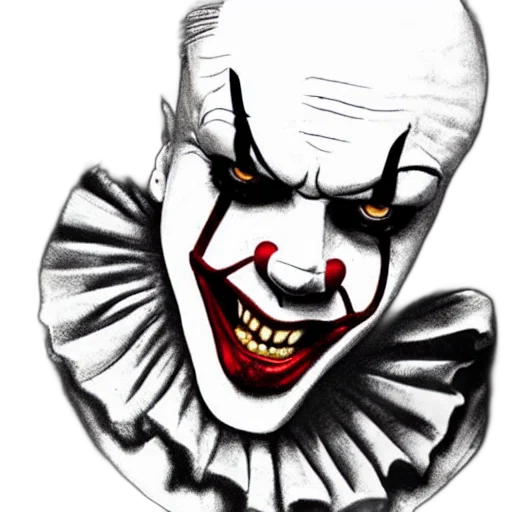 face, mask, photorealistic, concept art, comic book art, cartoon, pennywise, joker transparent PNG cut-out