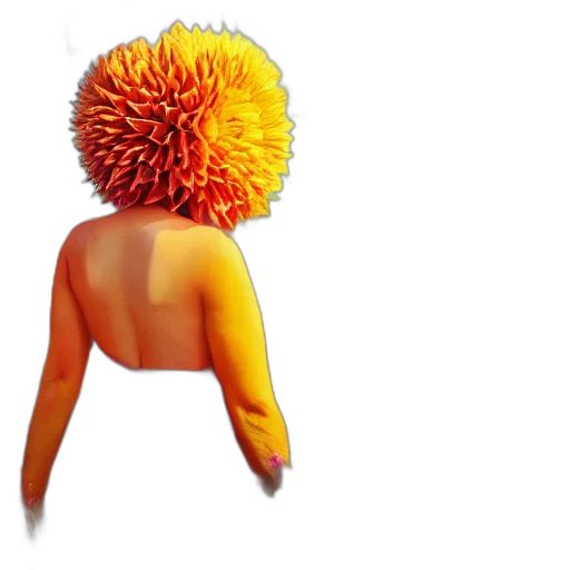 hair, flower, hat, crown, 3d render, concept art, photorealistic, pixel art transparent PNG cut-out
