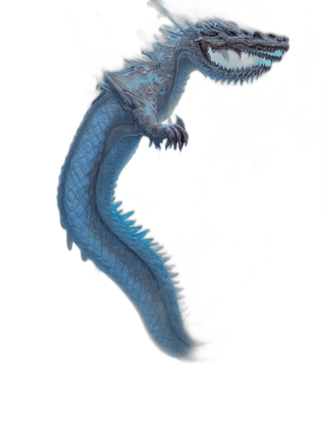 dragon, creature, animal, staff, concept art, fantasy art, 3d render, photorealistic transparent PNG cut-out