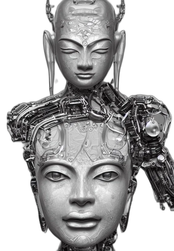 robot, face, mask, crown transparent PNG cut-out