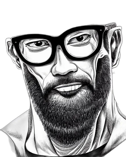 face, cartoon, comic book art, pencil sketch transparent PNG cut-out