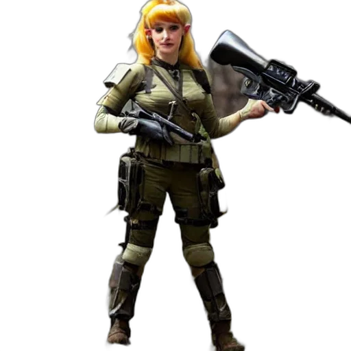 weapon, staff, jacket, concept art, 3d render, pixel art, cyberpunk, princess transparent PNG cut-out