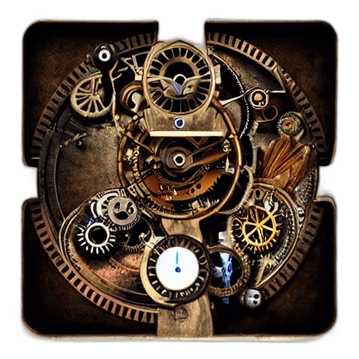 jewelry, robot, furniture, crown, photorealistic, concept art, clockwork, steampunk transparent PNG cut-out