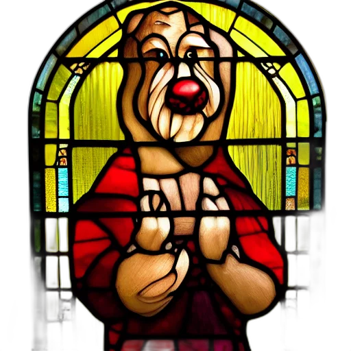 cartoon, garfield, stained, glass transparent PNG cut-out