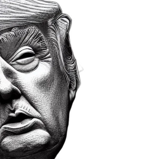 mask, face, hat, crown, photorealistic, 3d render, trump, depth transparent PNG cut-out