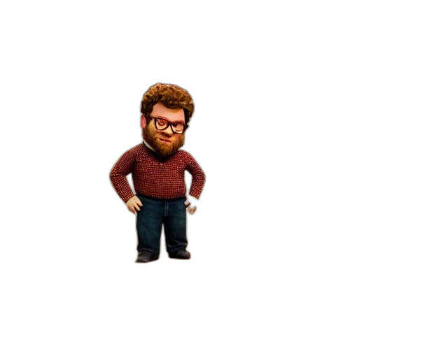 staff, jacket, animal, hair, pixel art, cartoon, 3d render, concept art transparent PNG cut-out