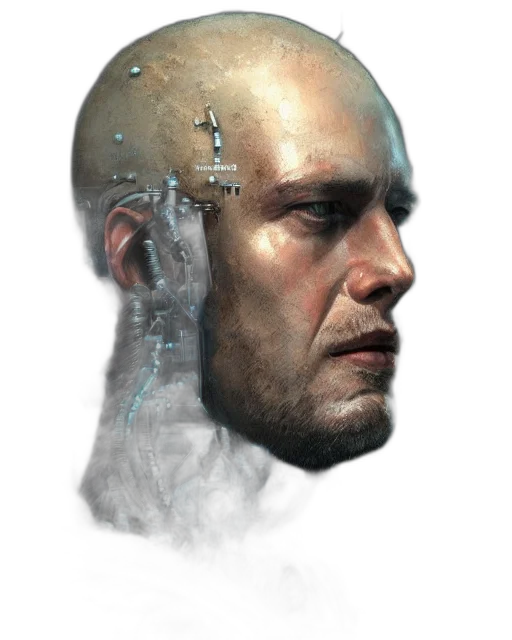 face, robot, mask, concept art transparent PNG cut-out
