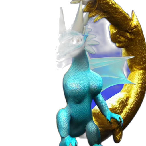 dragon, creature, staff, animal transparent PNG cut-out
