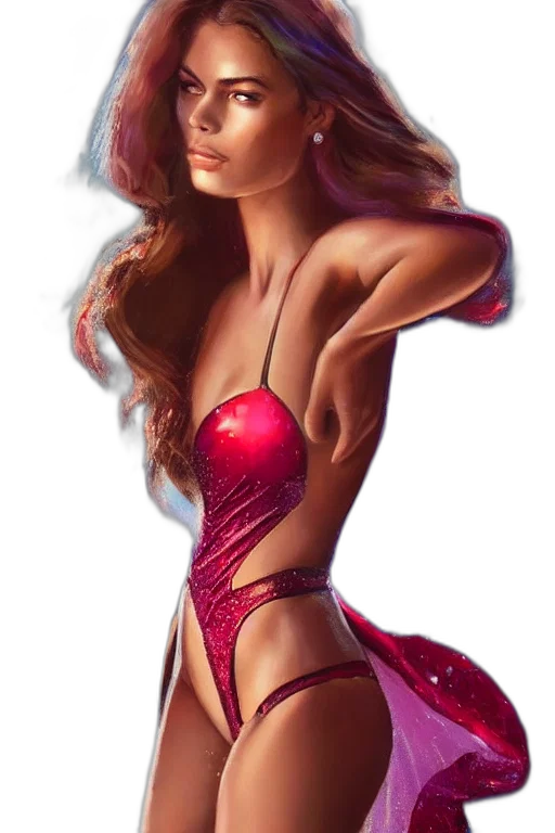 dress, jewelry, fantasy art, photorealistic, concept art, comic book art, fire, red transparent PNG cut-out
