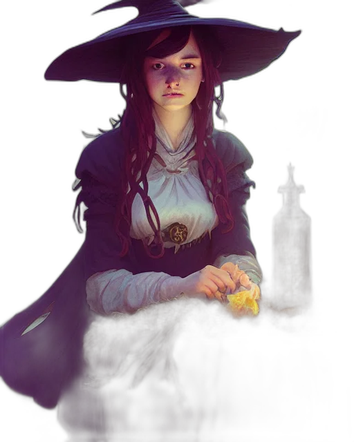 dress, hat, face, bottle transparent PNG cut-out