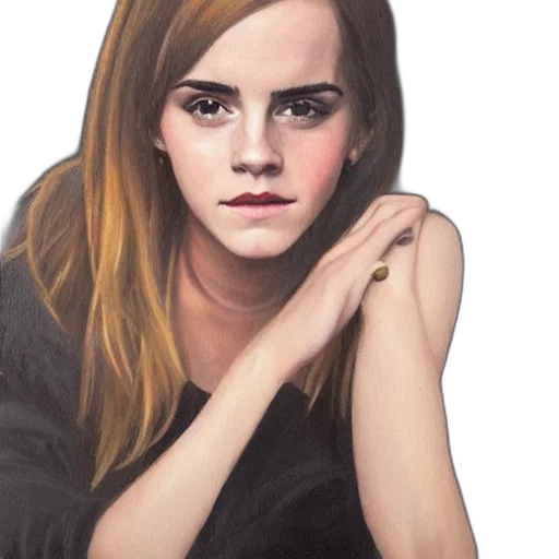 face, photorealistic, oil painting, watercolor, cartoon, emma, watson, munter transparent PNG cut-out
