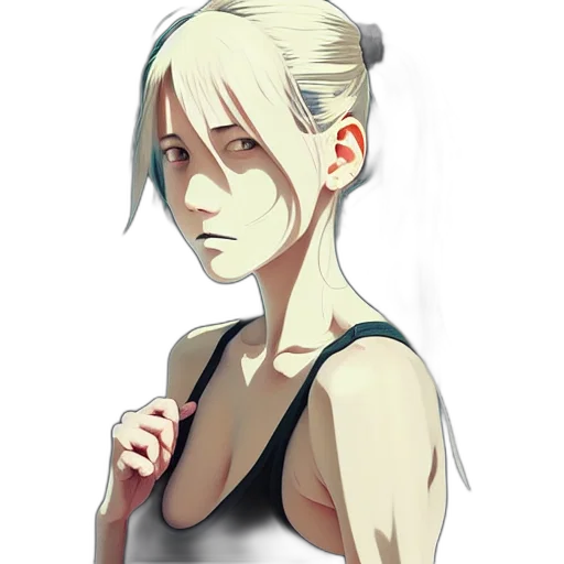 face, dress, jacket, weapon transparent PNG cut-out