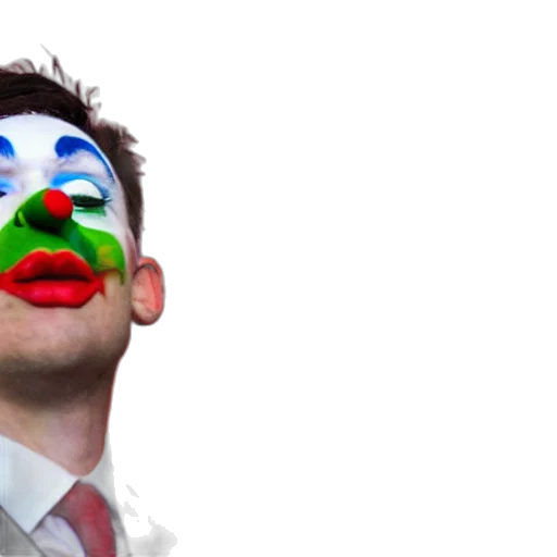 mask, face, president, clown, makeup, taking, selfie, podium transparent PNG cut-out