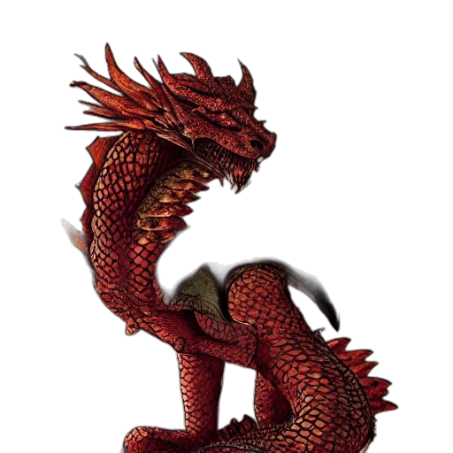 dragon, staff, creature, animal transparent PNG cut-out