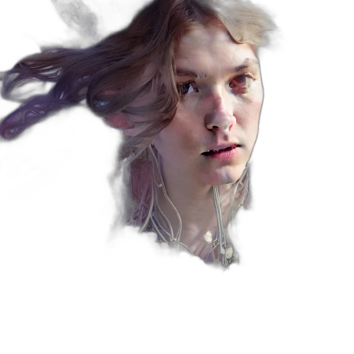 face, hair, creature, dragon transparent PNG cut-out