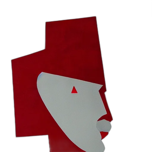 mask, face, hat, crown, 3d render, concept art, photorealistic, red transparent PNG cut-out