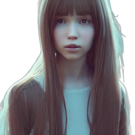 hair, face, creature, dress transparent PNG cut-out