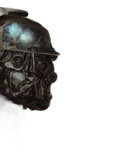 mask, robot, face, concept art, photorealistic, watercolor, 3d render, rugged transparent PNG cut-out