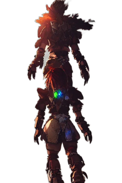 robot, creature, weapon, staff, concept art, fantasy art, cyberpunk, 3d render transparent PNG cut-out